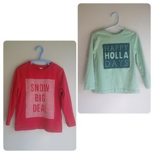Old Navy 4T Holiday Christmas Long Sleeve Tees